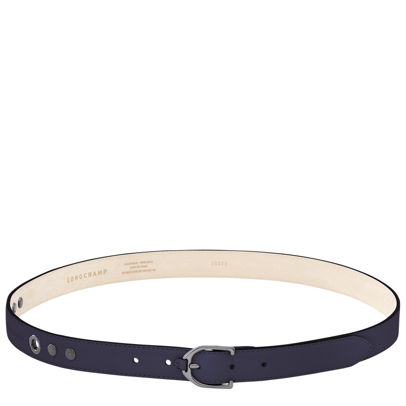 Longchamp Longchamp 3D Ladies\' belt - Leather Bilberry | 4192-TNVRQ