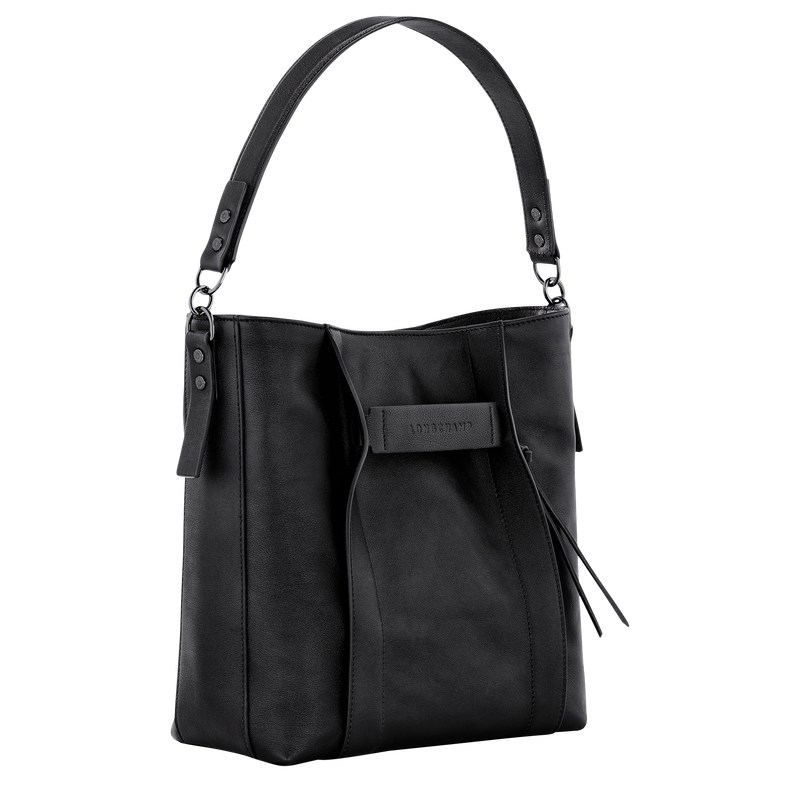 Longchamp Longchamp 3D M Hobo bag - Leather Siyah | 1890-BISGQ