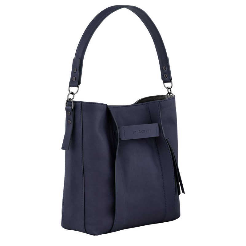 Longchamp Longchamp 3D M Hobo bag - Leather Bilberry | 9018-HOVTX