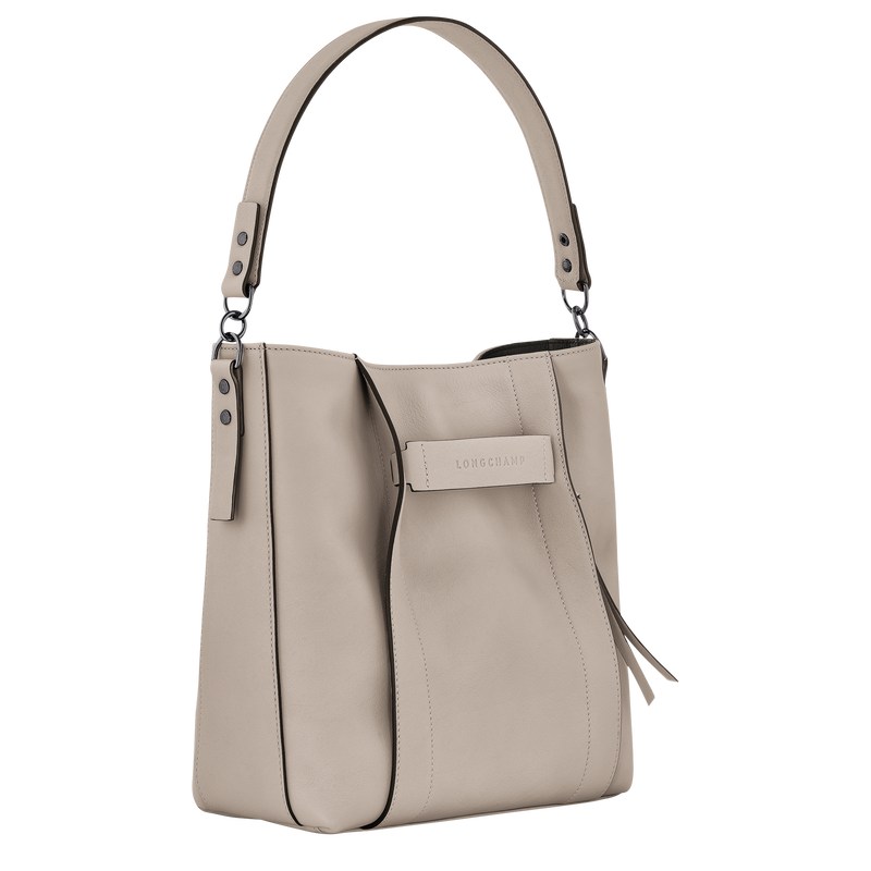 Longchamp Longchamp 3D M Hobo bag - Leather Clay | 0182-JGLHZ