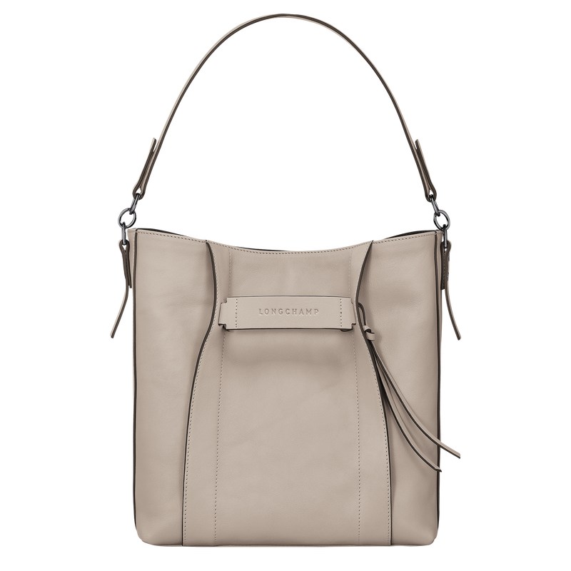 Longchamp Longchamp 3D M Hobo bag - Leather Clay | 0182-JGLHZ