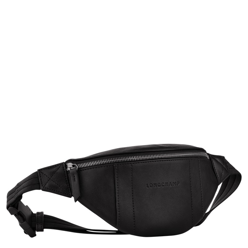 Longchamp Longchamp 3D S Belt bag - Leather Siyah | 8249-LVCBS