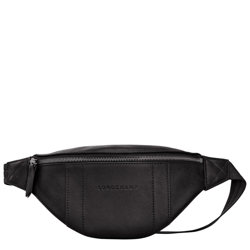 Longchamp Longchamp 3D S Belt bag - Leather Siyah | 8249-LVCBS