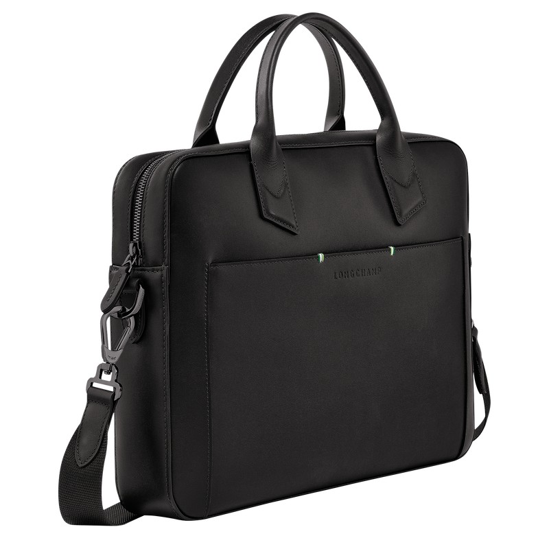 Longchamp Longchamp sur Seine Briefcase - Leather Siyah | 1754-HFUZE