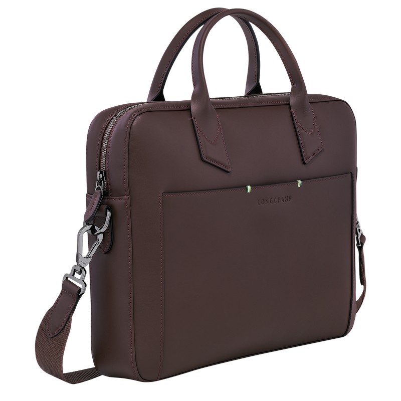 Longchamp Longchamp sur Seine Briefcase - Leather Mocha | 3640-NMCXD