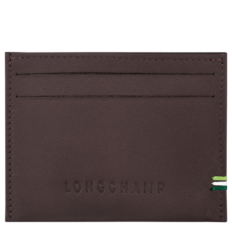 Longchamp Longchamp sur Seine Card holder - Leather Mocha | 7940-BMRVS