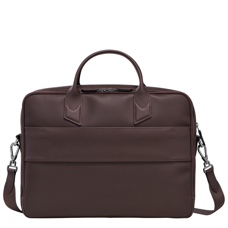 Longchamp Longchamp sur Seine M Briefcase - Leather Mocha | 4976-AEDIV