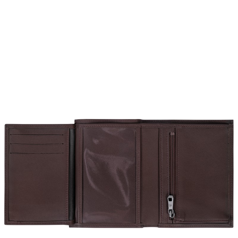 Longchamp Longchamp sur Seine Wallet - Leather Mocha | 3874-PBTMX