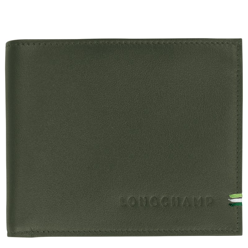 Longchamp Longchamp sur Seine Wallet - Leather Haki | 8971-IUJFN