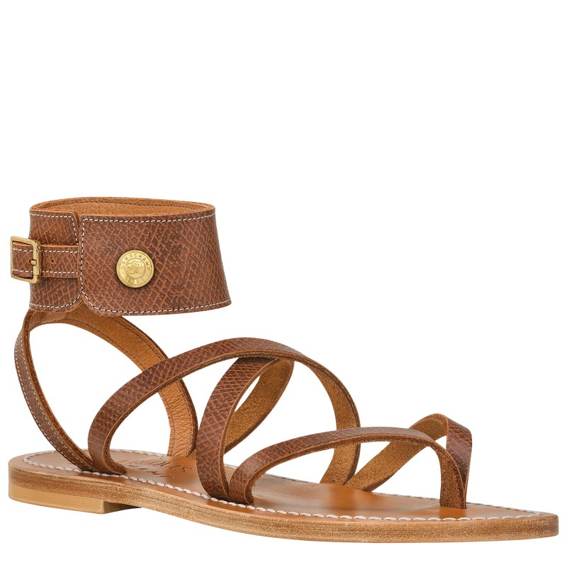 Longchamp Longchamp x K.Jacques Sandals - Leather Kahverengi | 3017-AVSRM