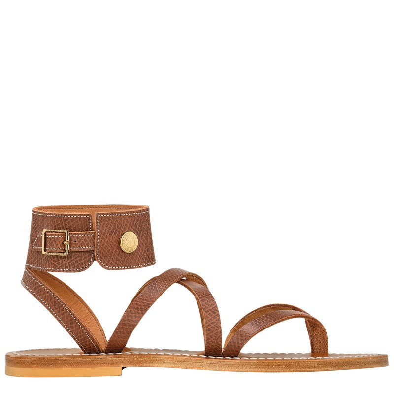 Longchamp Longchamp x K.Jacques Sandals - Leather Kahverengi | 3017-AVSRM