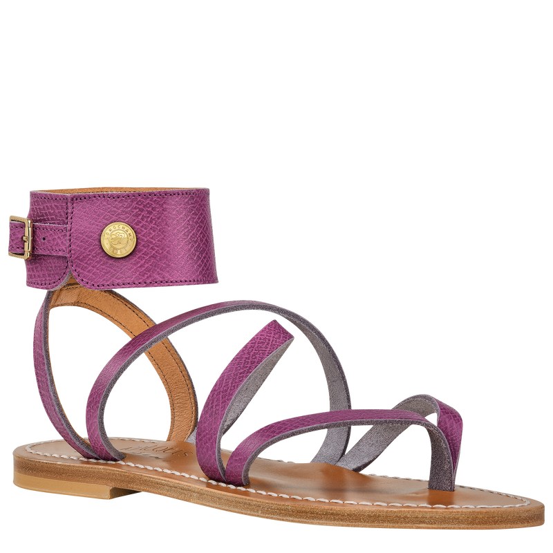 Longchamp Longchamp x K.Jacques Sandals - Leather Violet | 0761-PNFYE