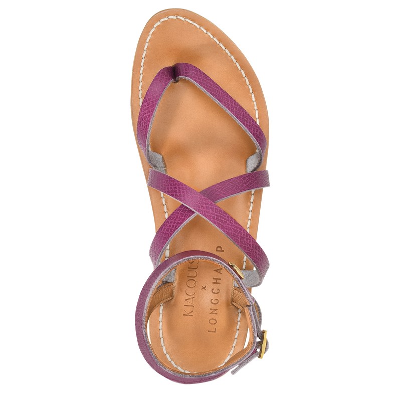 Longchamp Longchamp x K.Jacques Sandals - Leather Violet | 0761-PNFYE