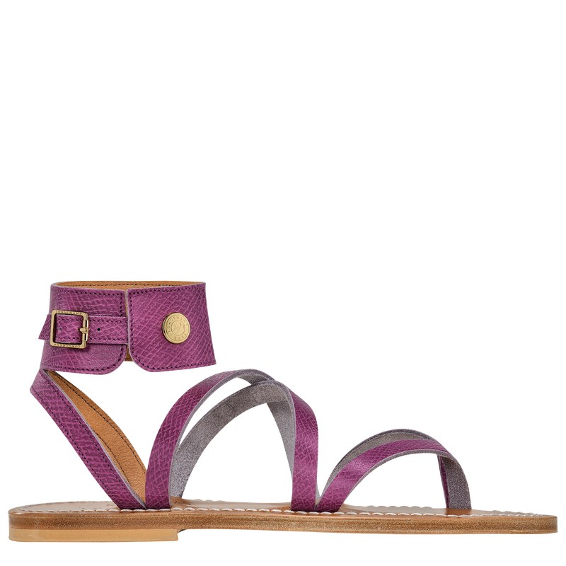 Longchamp Longchamp x K.Jacques Sandals - Leather Violet | 0761-PNFYE