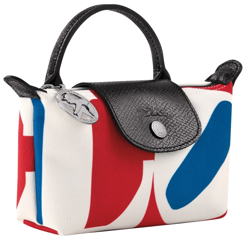 Longchamp Longchamp x Robert Indiana Pouch - Canvas Beyaz | 2576-EJBUC