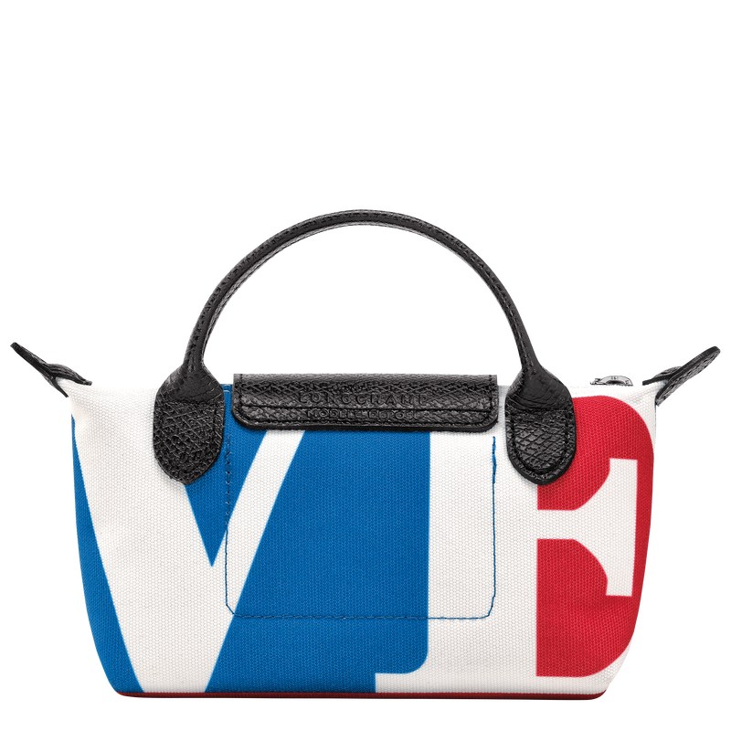 Longchamp Longchamp x Robert Indiana Pouch - Canvas Beyaz | 2576-EJBUC