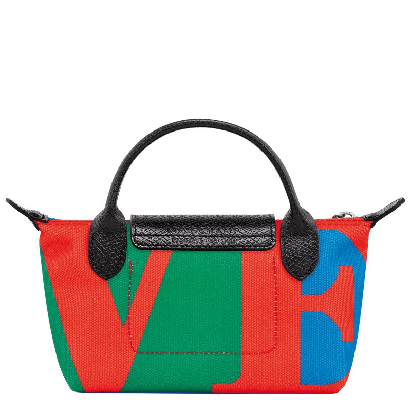 Longchamp Longchamp x Robert Indiana Pouch - Canvas Red/Navy | 1894-LSCDP