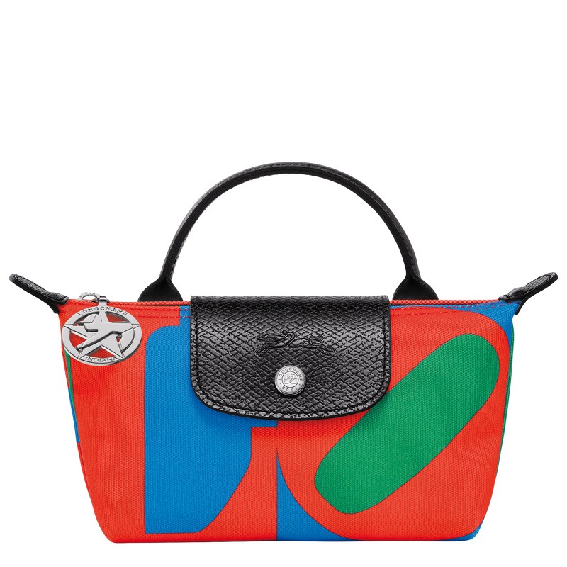 Longchamp Longchamp x Robert Indiana Pouch - Canvas Red/Navy | 1894-LSCDP