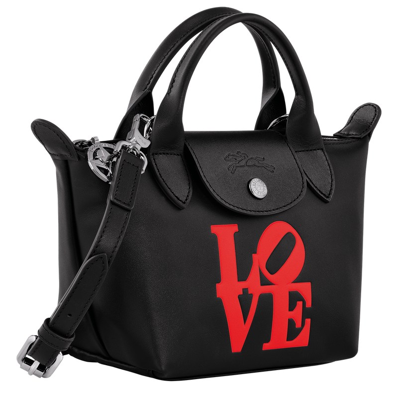 Longchamp Longchamp x Robert Indiana XS Handbag - Leather Siyah | 3807-HWAIY