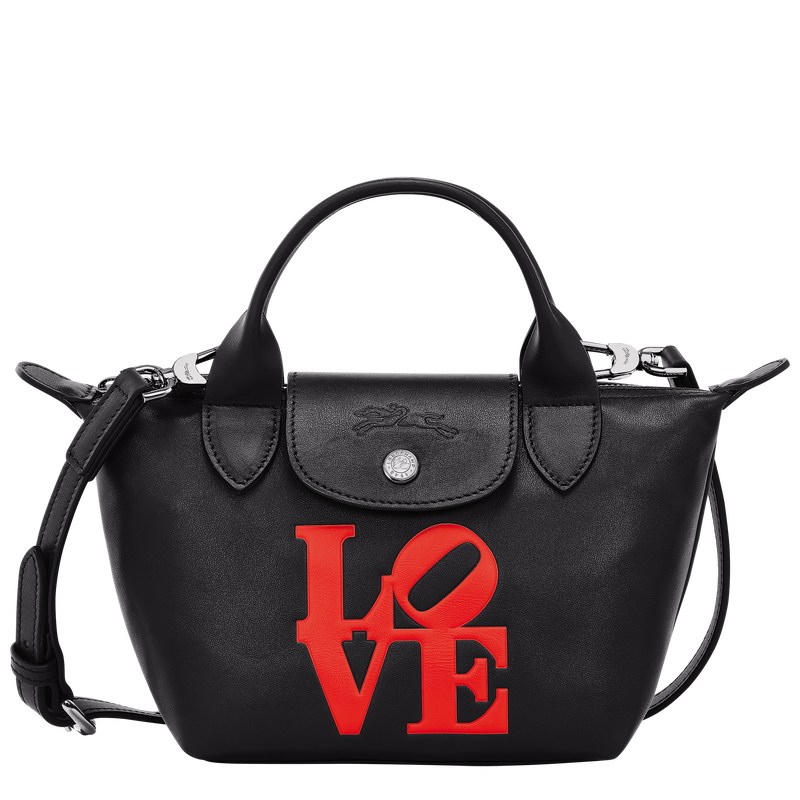 Longchamp Longchamp x Robert Indiana XS Handbag - Leather Siyah | 3807-HWAIY