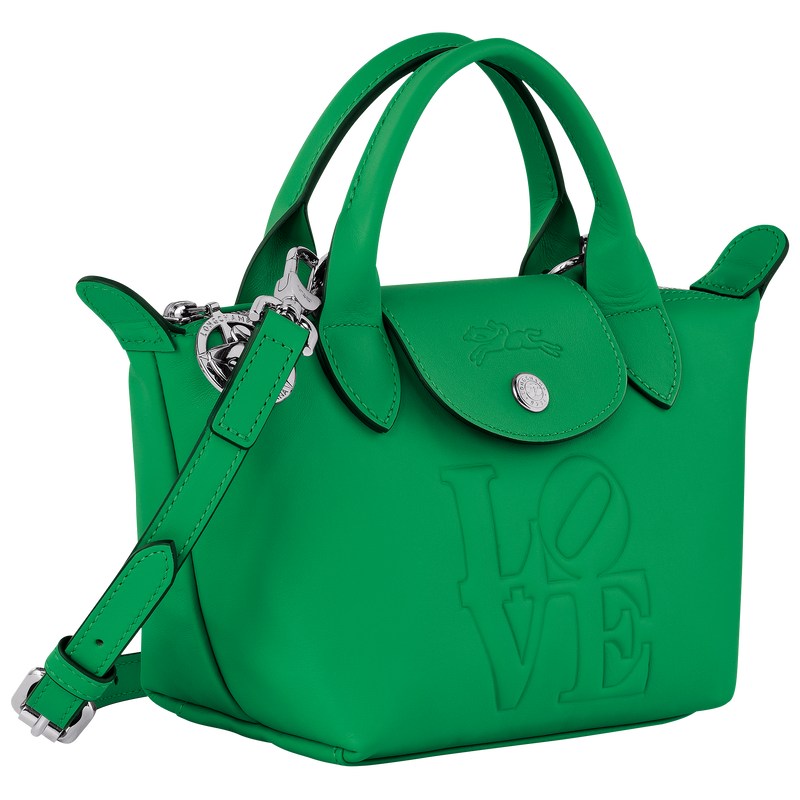 Longchamp Longchamp x Robert Indiana XS Handbag - Leather Yeşil | 5940-YQRDL