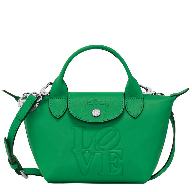 Longchamp Longchamp x Robert Indiana XS Handbag - Leather Yeşil | 5940-YQRDL