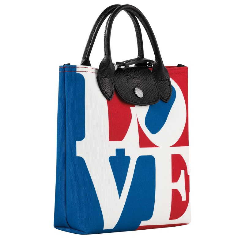 Longchamp Longchamp x Robert Indiana XS Crossbody bag - Canvas Beyaz | 3842-EYWAZ