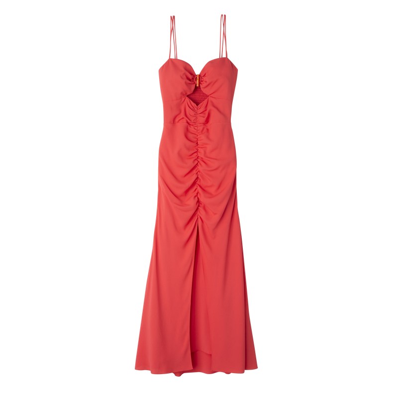 Longchamp Midi dress - Crepe Strawberry | 3946-WZRBI