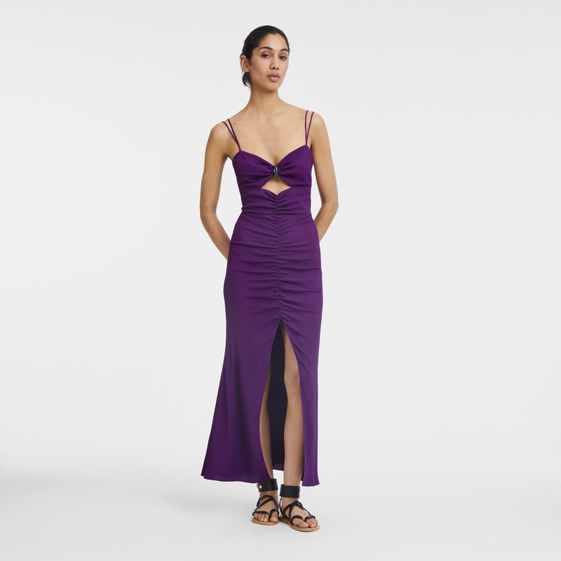 Longchamp Midi dress - Crepe Violet | 7491-MJEAV