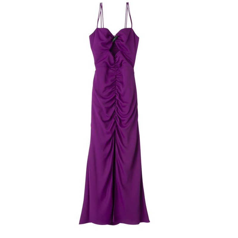 Longchamp Midi dress - Crepe Violet | 7491-MJEAV