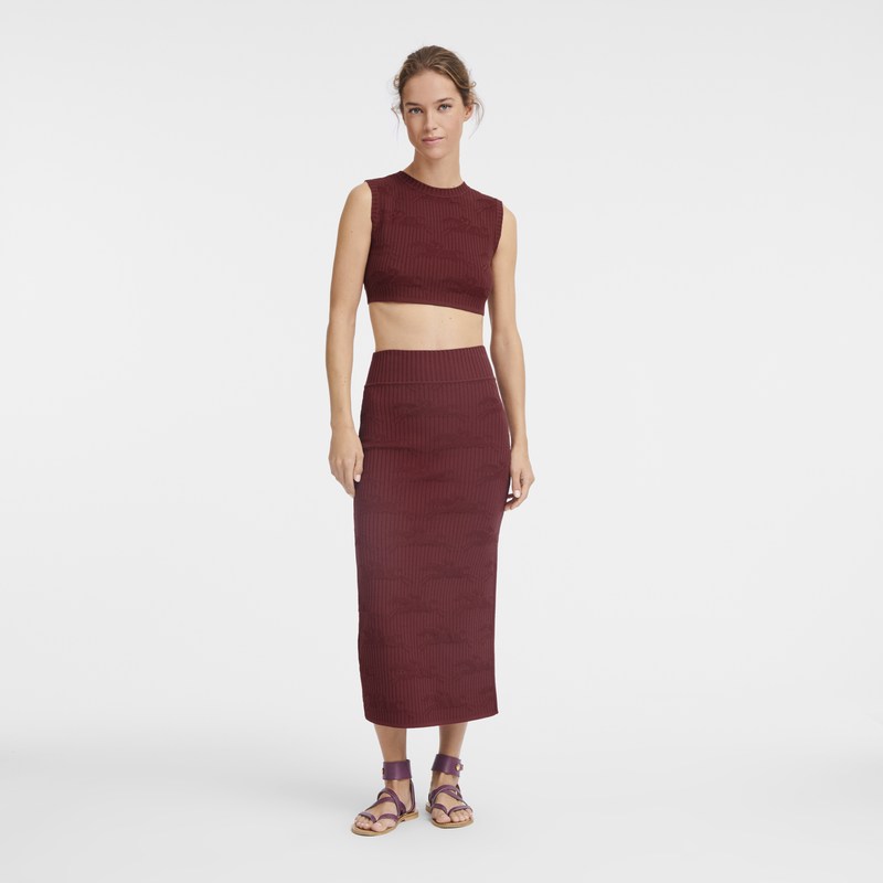 Longchamp Midi skirt - Knit Sienna | 4276-IJFBN