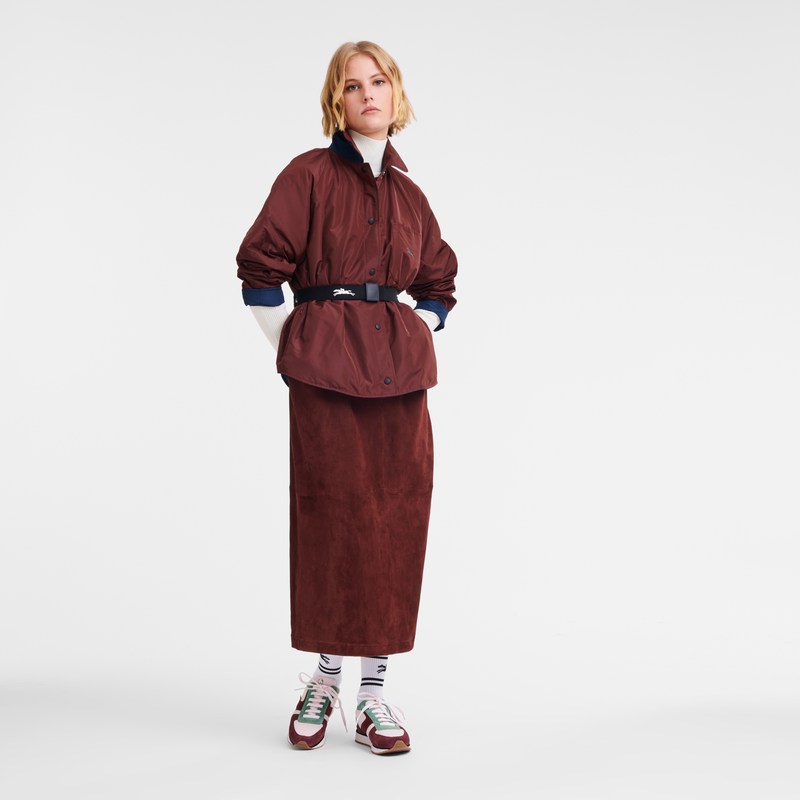 Longchamp Padded blouson - Technical taffeta Navy/Burgundy | 9208-TGURX