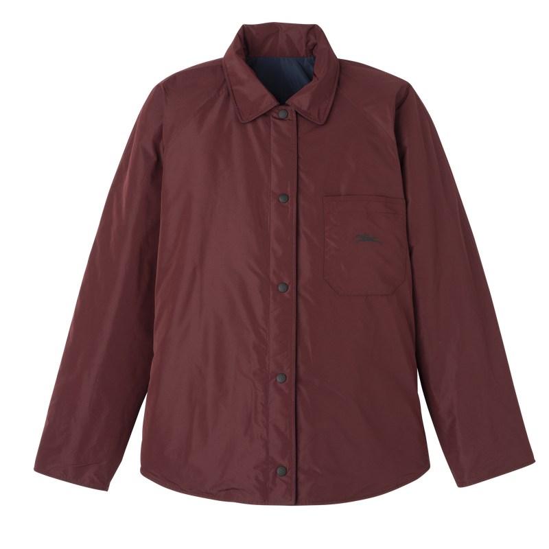 Longchamp Padded blouson - Technical taffeta Navy/Burgundy | 9208-TGURX