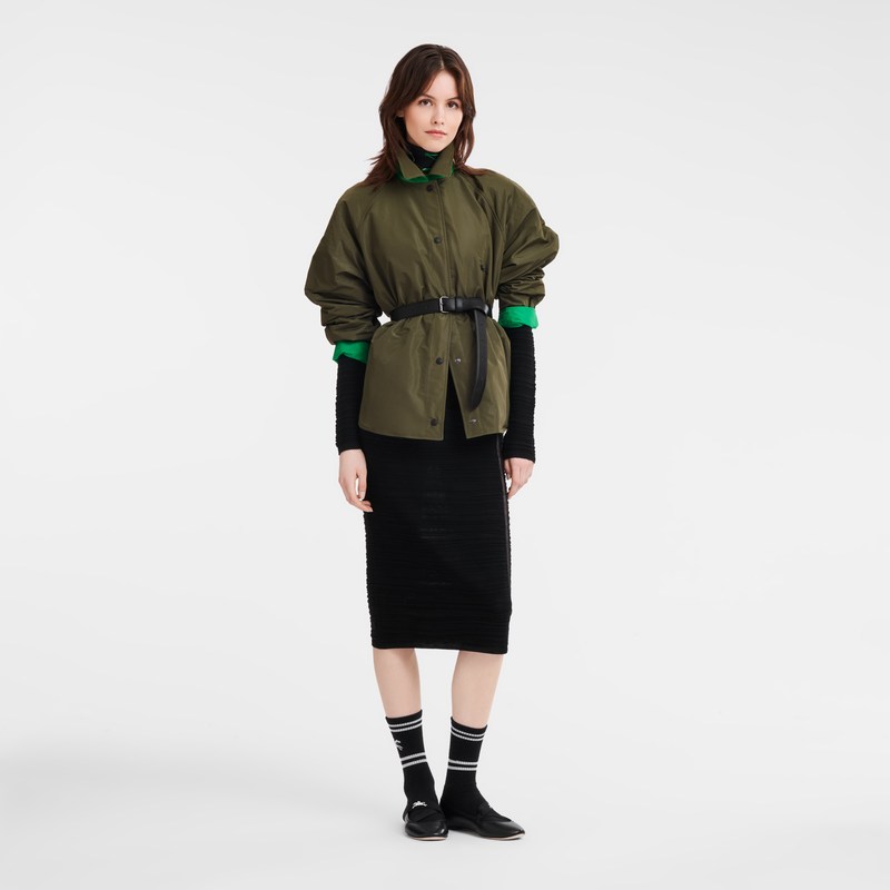 Longchamp Padded blouson - Technical taffeta Khaki/Green | 3168-BJAMY