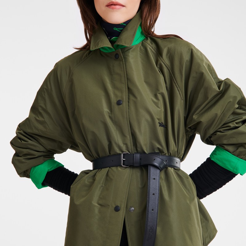 Longchamp Padded blouson - Technical taffeta Khaki/Green | 3168-BJAMY