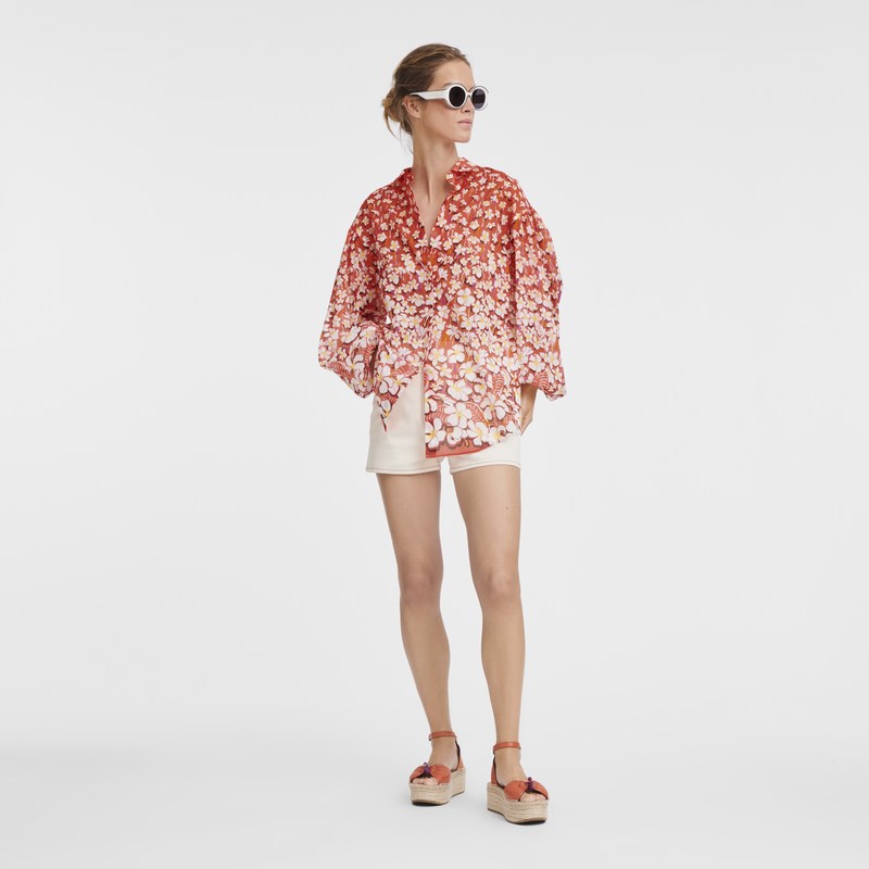 Longchamp Shirt - Voile Strawberry | 7459-SWQCK