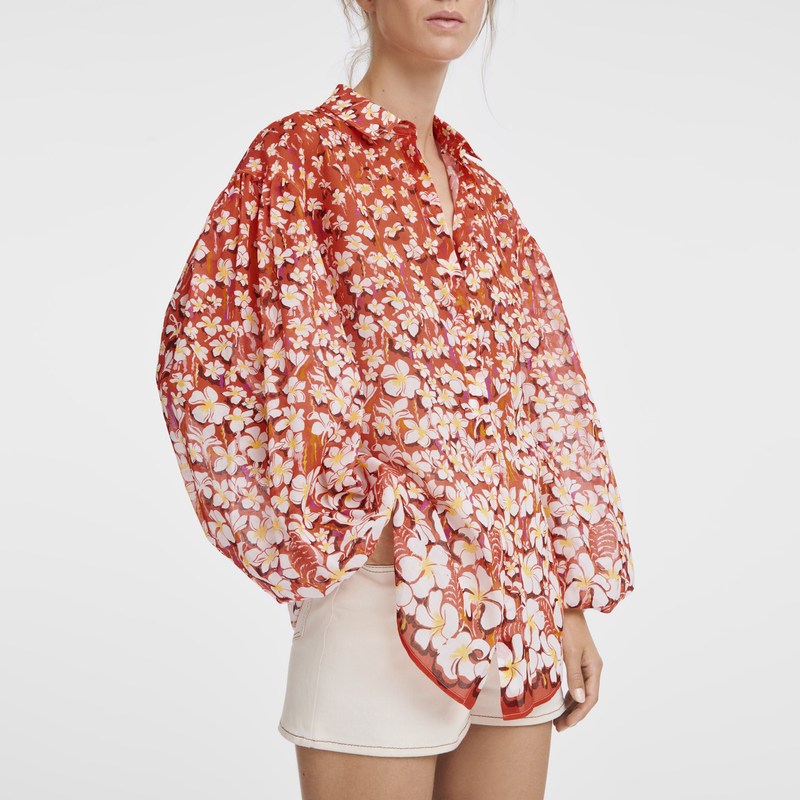 Longchamp Shirt - Voile Strawberry | 7459-SWQCK