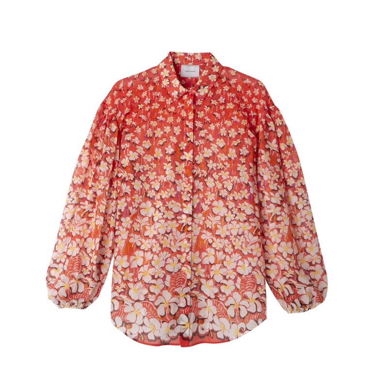 Longchamp Shirt - Voile Strawberry | 7459-SWQCK