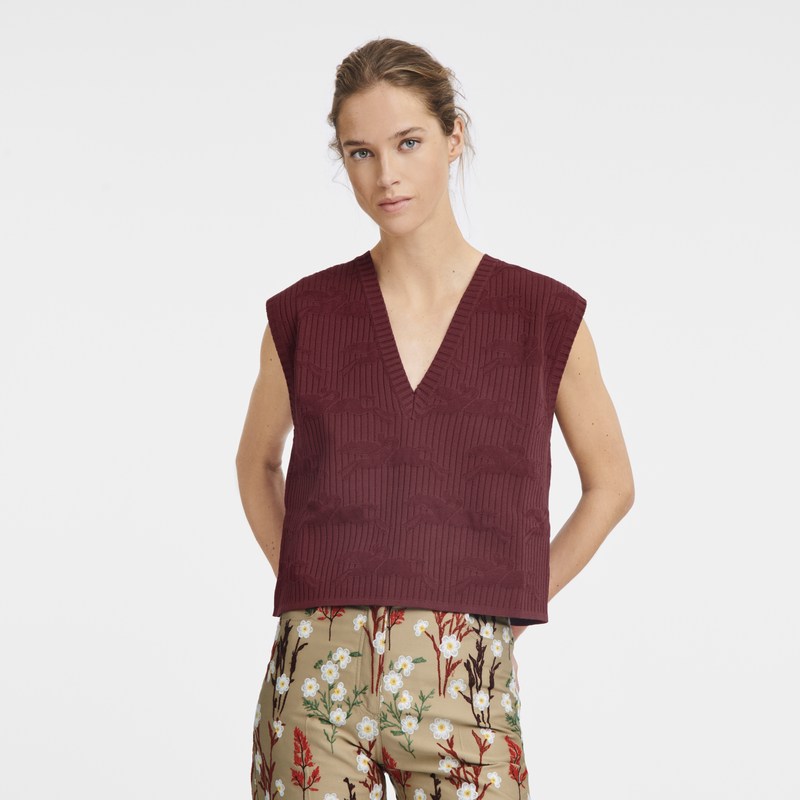 Longchamp Sleeveless sweater - Knit Sienna | 5306-DAUBJ