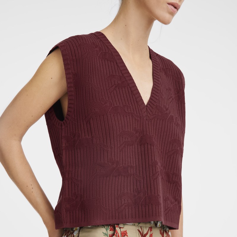 Longchamp Sleeveless sweater - Knit Sienna | 5306-DAUBJ