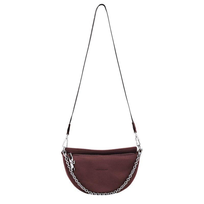 Longchamp Smile S Crossbody bag - Leather Plum | 0751-GERNL