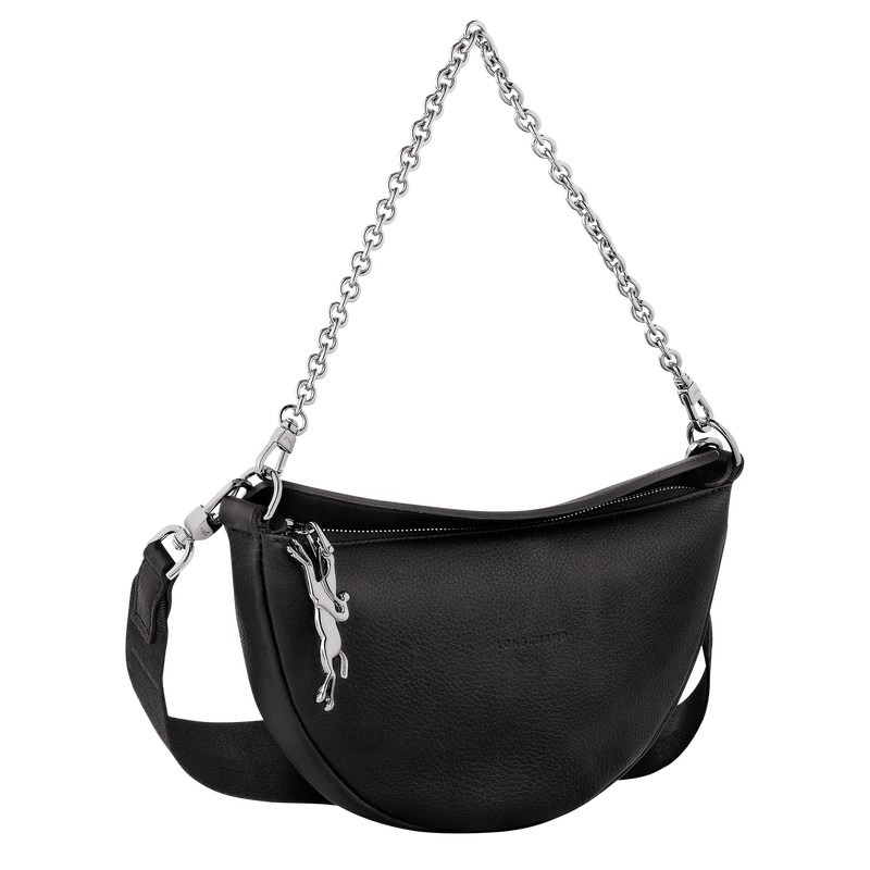 Longchamp Smile S Crossbody bag - Leather Siyah | 3406-UZIVT