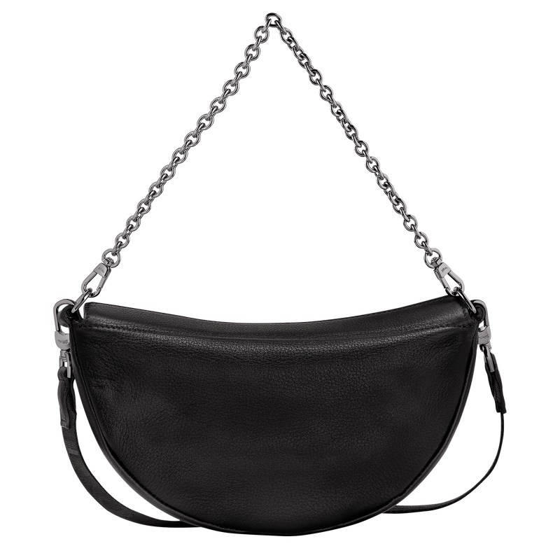 Longchamp Smile S Crossbody bag - Leather Siyah | 3406-UZIVT