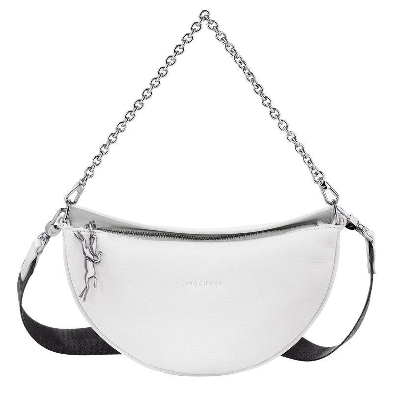 Longchamp Smile S Crossbody bag - Leather Beyaz | 0679-XFKSD