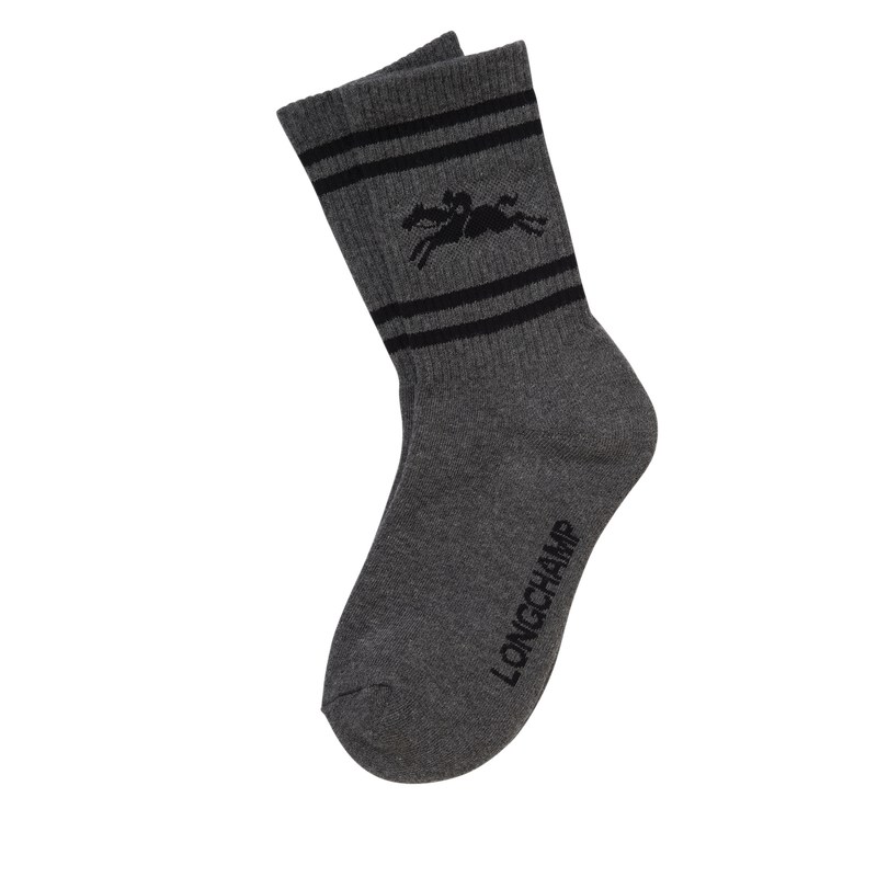 Longchamp Socks - Knit Anthracite | 9637-NGETM