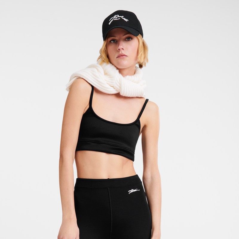 Longchamp Sport bra - Jersey Siyah | 9210-VCXDF