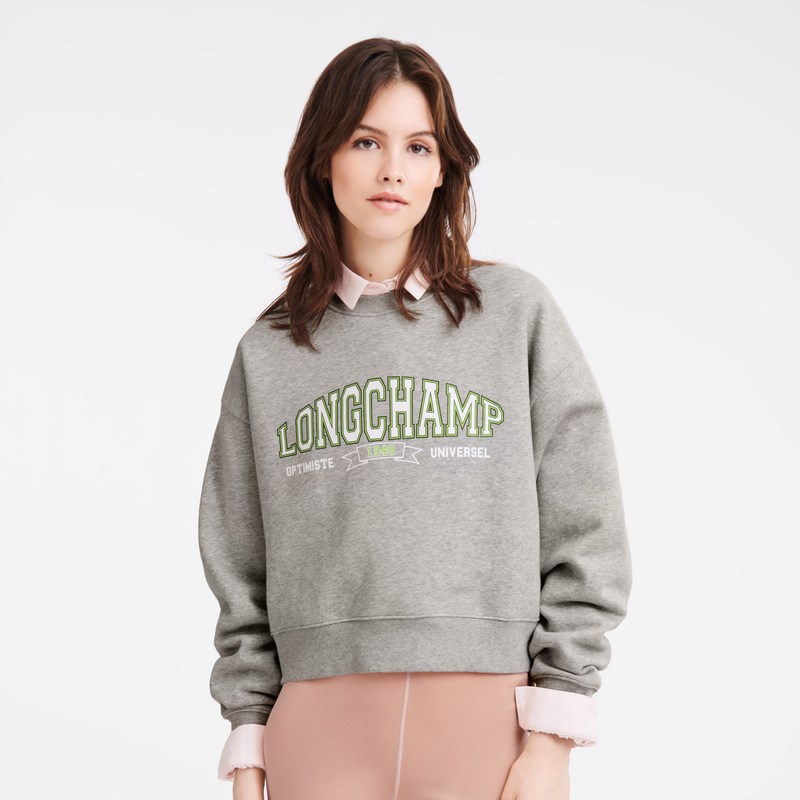 Longchamp Sweatshirt - Jersey Gri | 2795-KSOIA