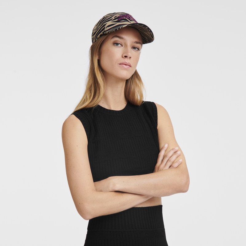 Longchamp Tiger cap - Gabardine Oat | 1795-DGVQY