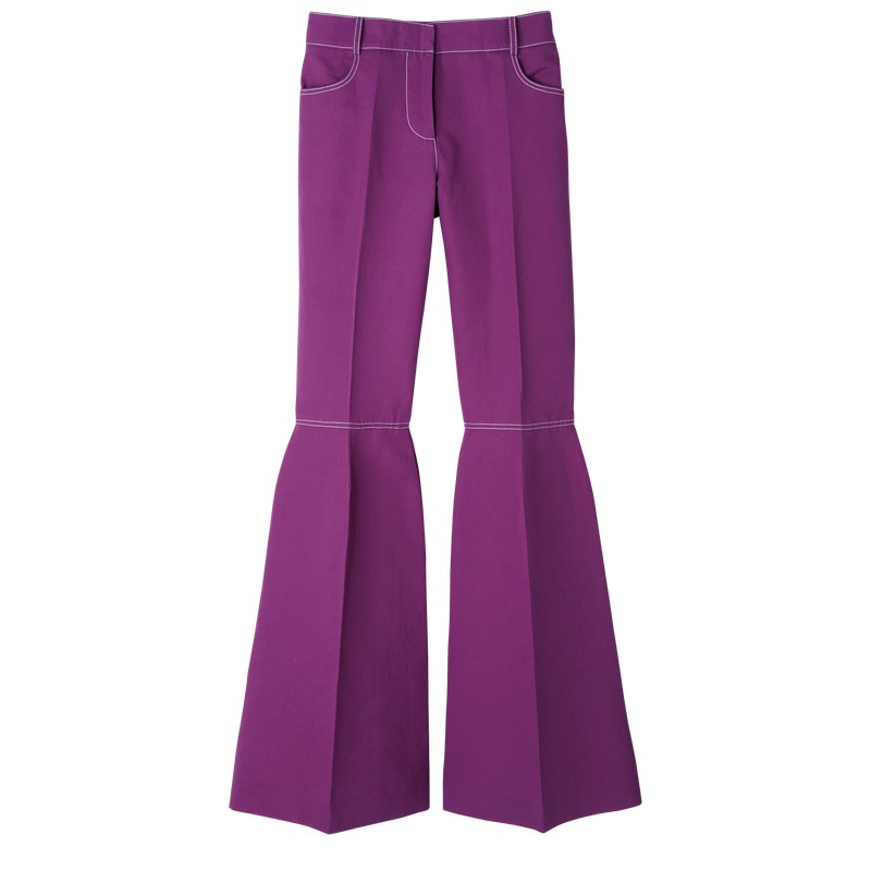 Longchamp Trousers - Gabardine Violet | 5847-XGRSY