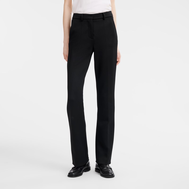 Longchamp Trousers - Jersey Siyah | 6750-XIGDL